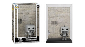 funko art cover banksy brandalised tagging robot