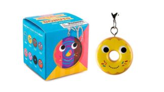 kidrobot yummy-world-attack-of-the-donuts-yellow-frosted-donut-keychain