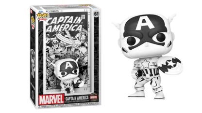 funko comic-cover-marvel-85th-anniversary-captain-America-black-and-white