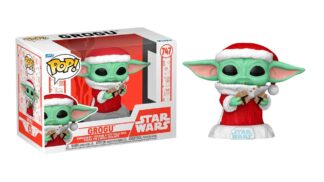 funko pop star-wars-the-mandalorian-holiday-santa-grogu-with-cookies