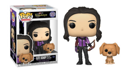 funko pop marvel hawkeye kate bishop with lucky the pizza dog