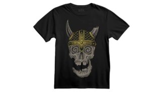 playera Viking Skeleton de Ritual Clothing con calavera de vikingo