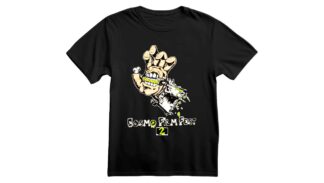 Playera oficial Cosmo Film Fest 2024 en negro con ilustración de mano y logo