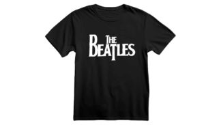 Playera logo The Beatles color negro con diseño clásico