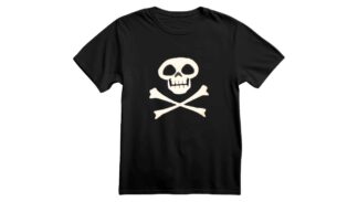 Playera Calavera con diseño de cráneo y huesos cruzados