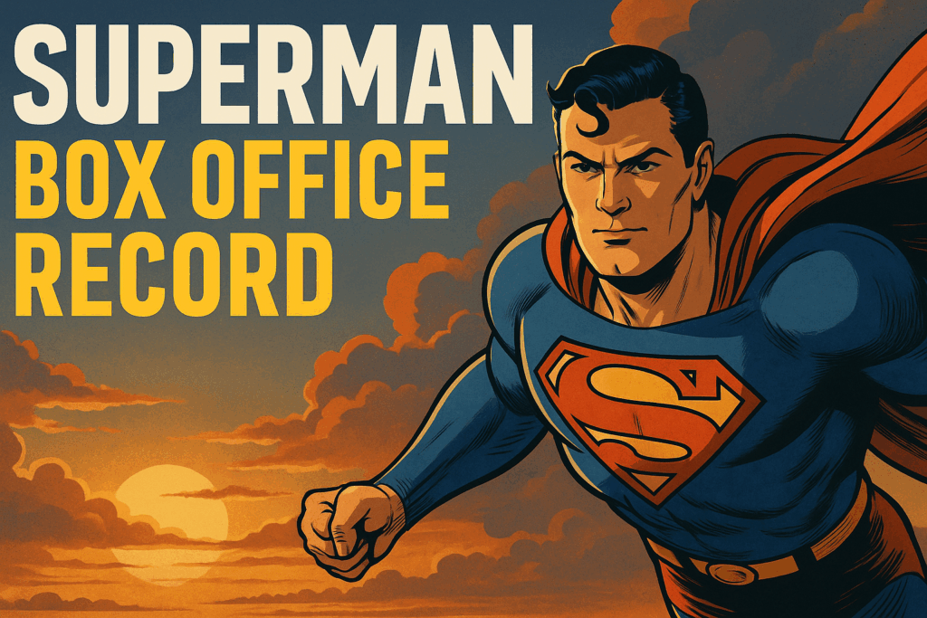 Imagen promocional de la película Superman 2025 mostrando a David Corenswet en primer plano con capa roja